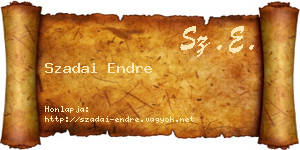 Szadai Endre névjegykártya