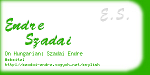 endre szadai business card